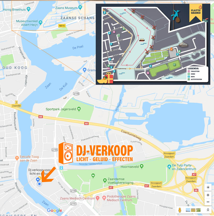 Sinterklaas intocht route Zaandam 2018 Dj-verkoop